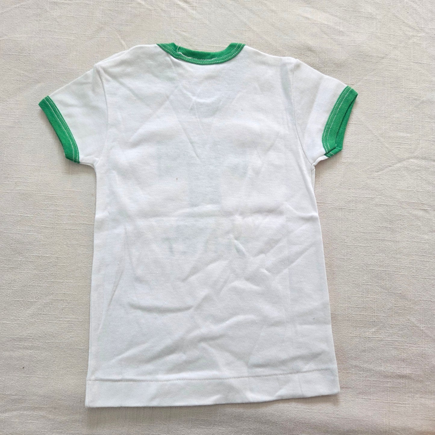 80s Vintage "T-Shirt" Ringer Cotton Tee 18 months