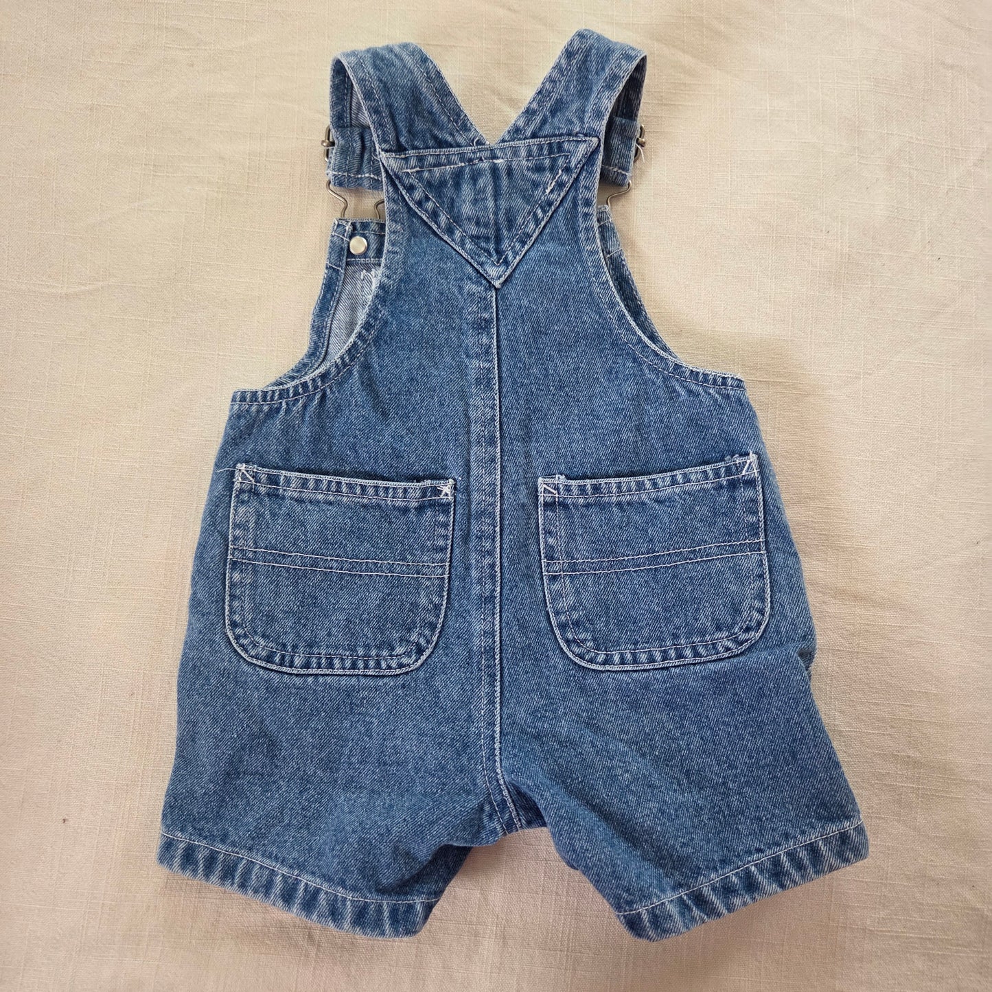 90s Vintage Little Arizona Denim Shortalls 3-6 months
