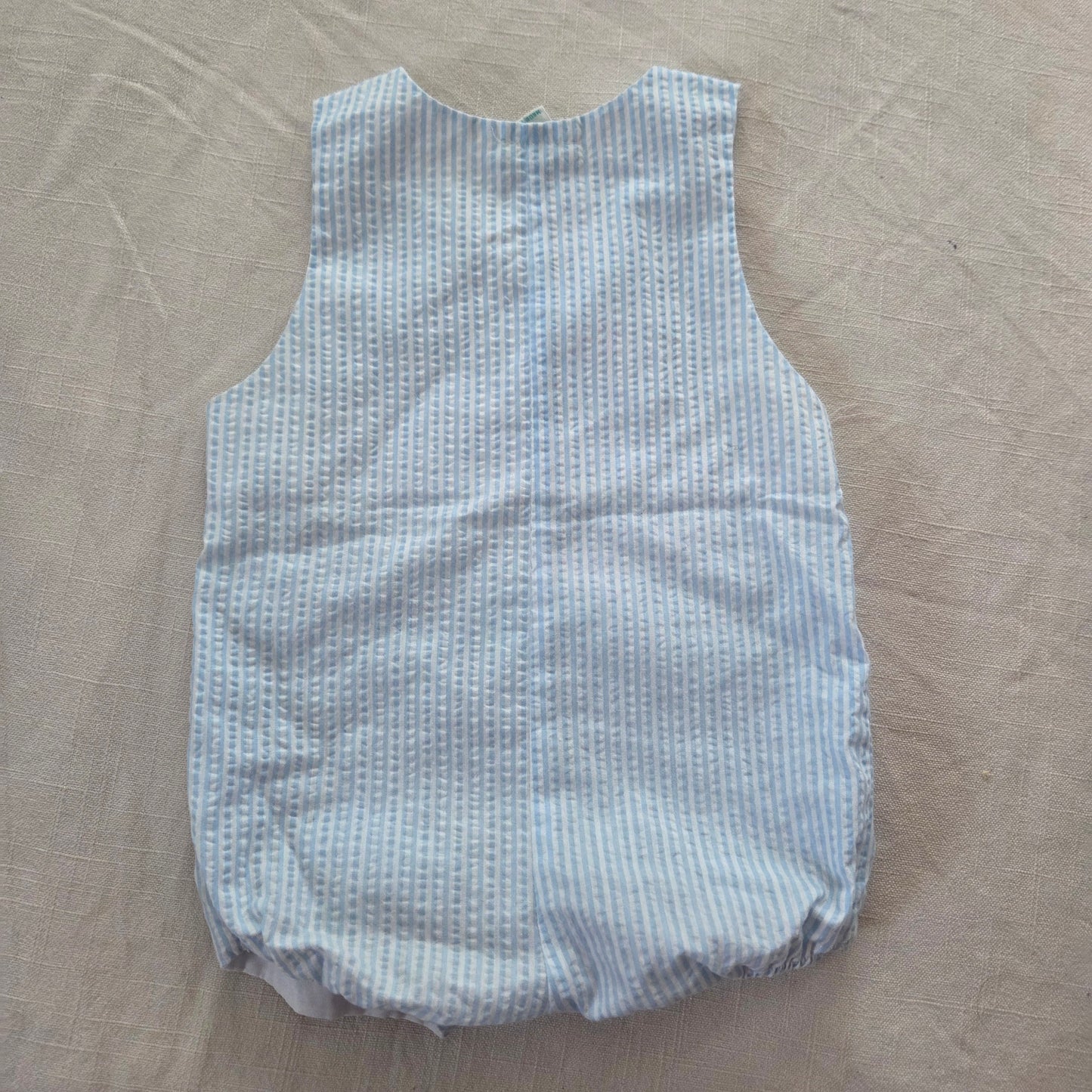 90s Vintage Fish/Octopus Seersucker Jon Jon 3-6 months