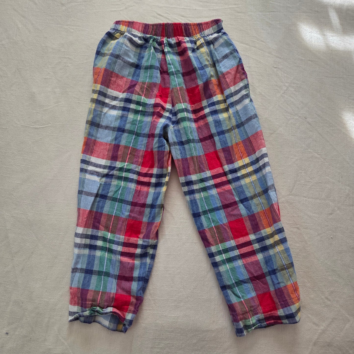 80s/90s Vintage Colorful Plaid Pants 3t