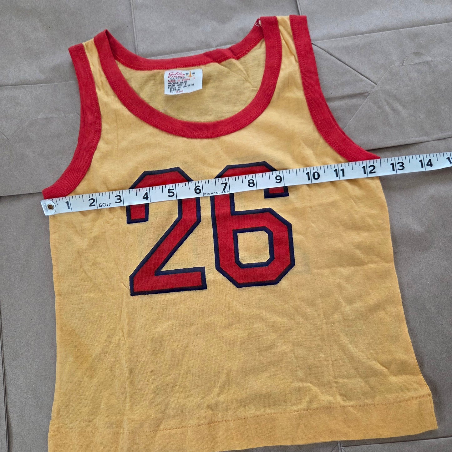 80s Vintage #26 Tank Top 3t/4t