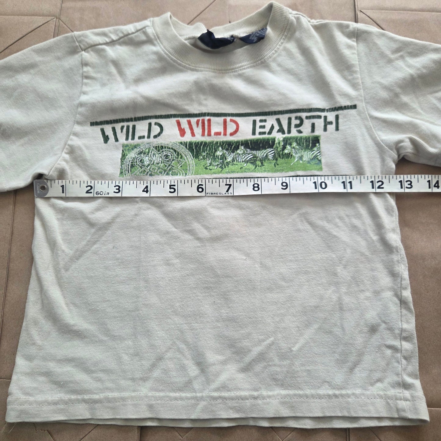 Y2K Vintage Wild Earth Zebra Cotton Tee 3t