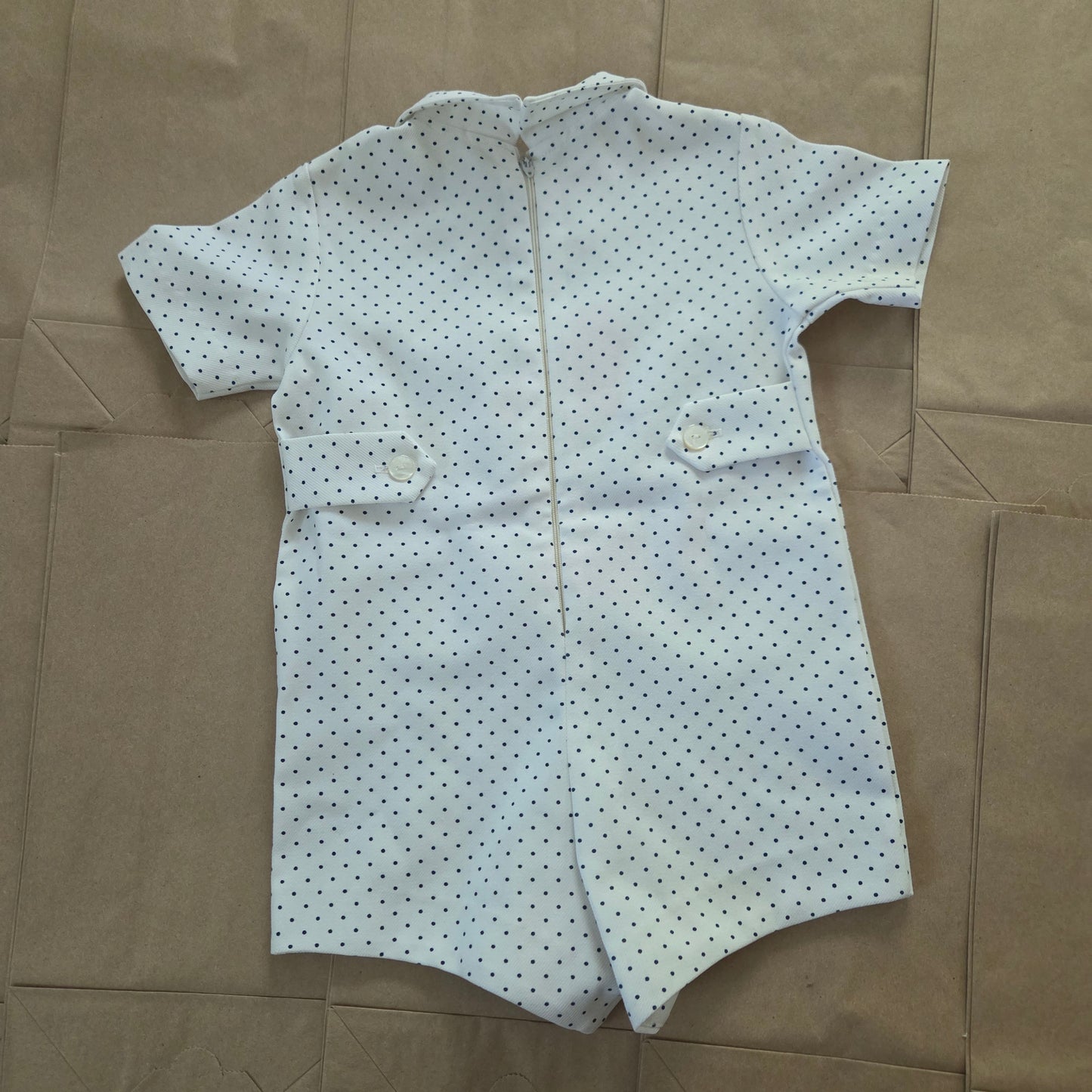 70s Vintage Pull Toy Dotted Romper 3t
