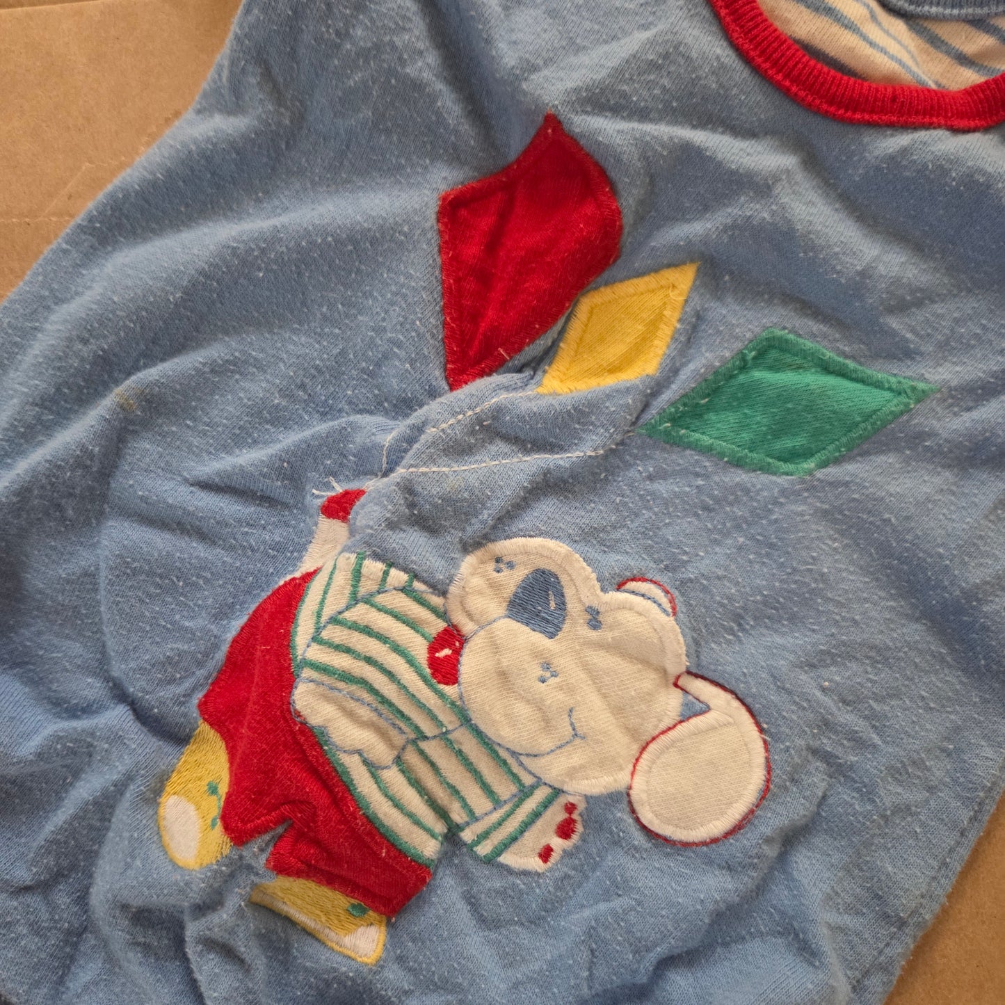 90s Vintage Dog Flying Kite Romper 6-9 months