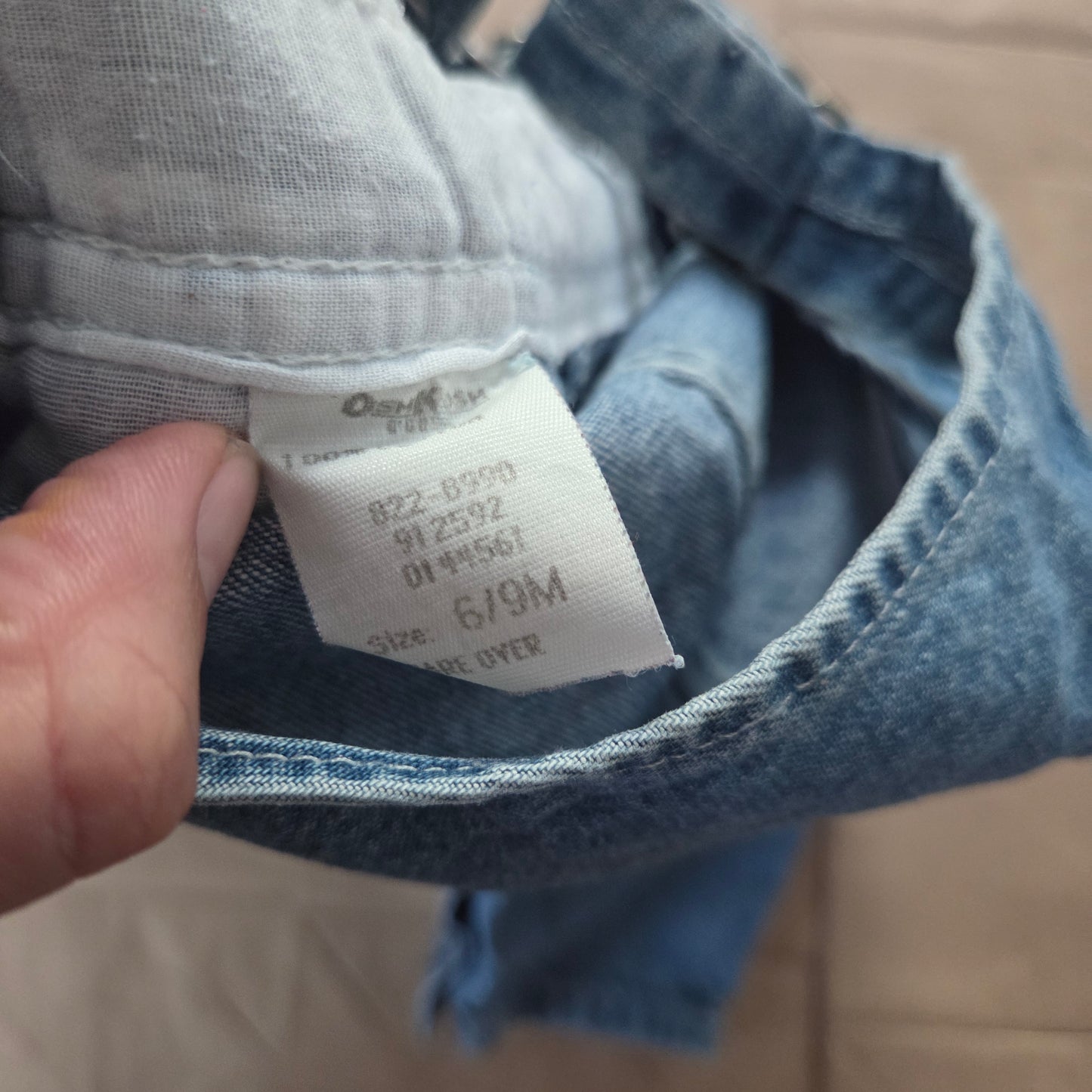 90s Vintage Oshkosh Denim Overalls 6-9 months