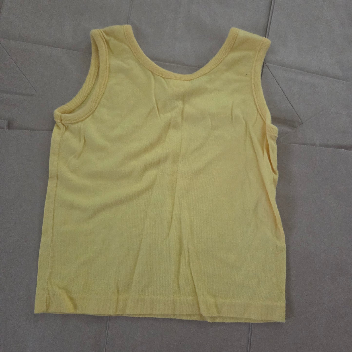 70s Vintage Yellow Cotton Tank Top 2t