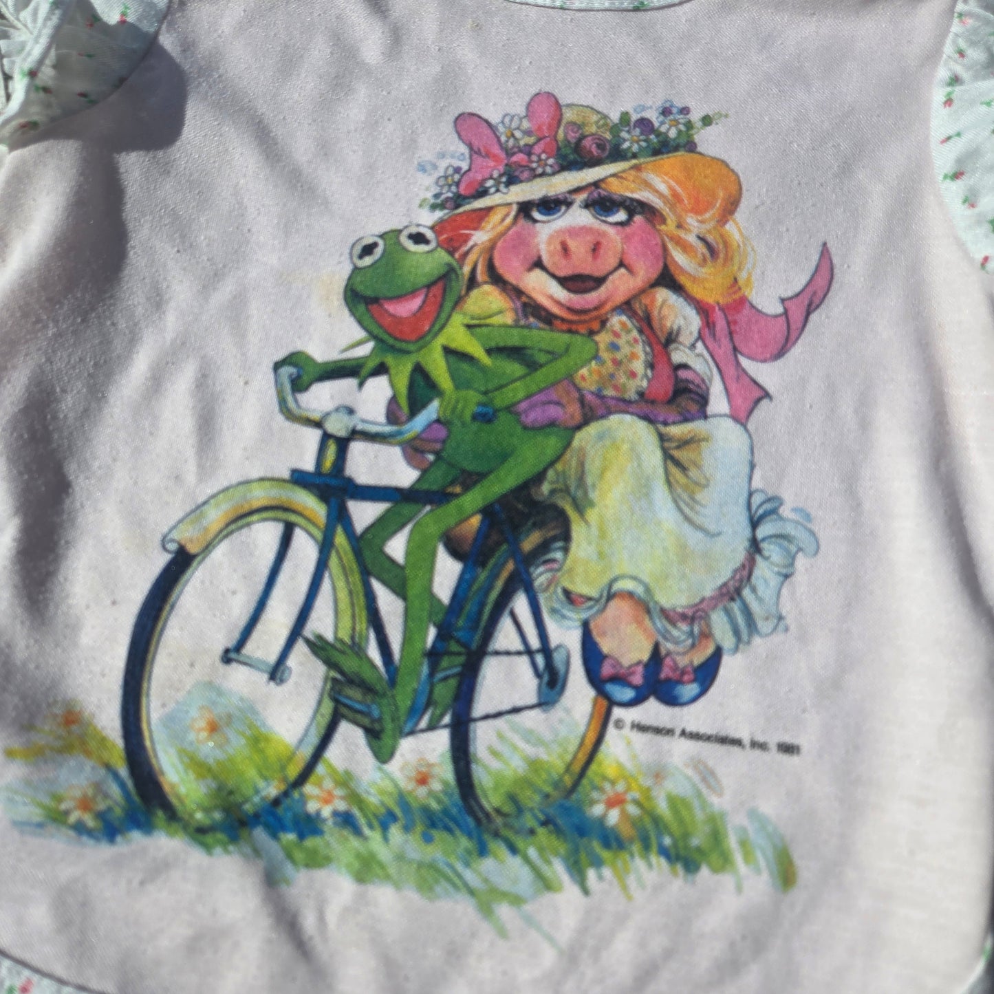 80s Vintage Kermit & Miss Piggy PJ Top 3t