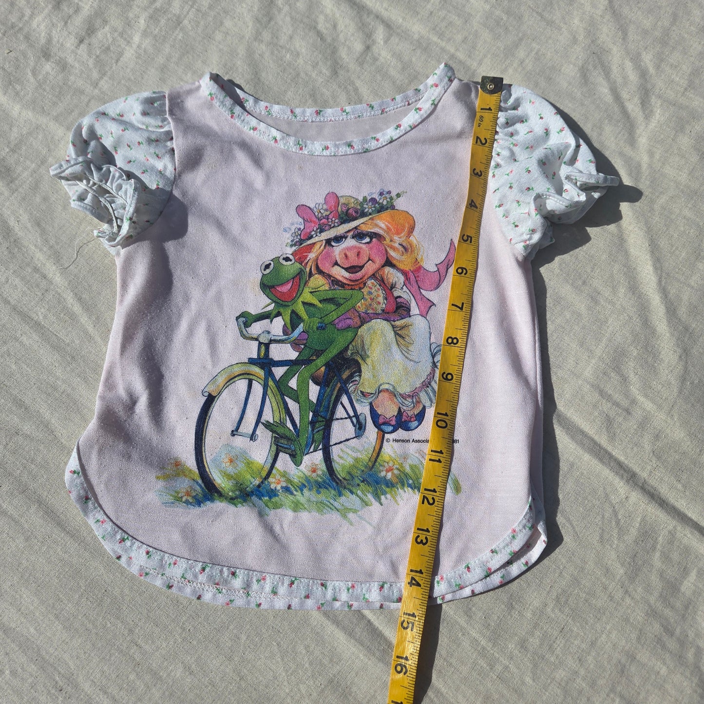 80s Vintage Kermit & Miss Piggy PJ Top 3t