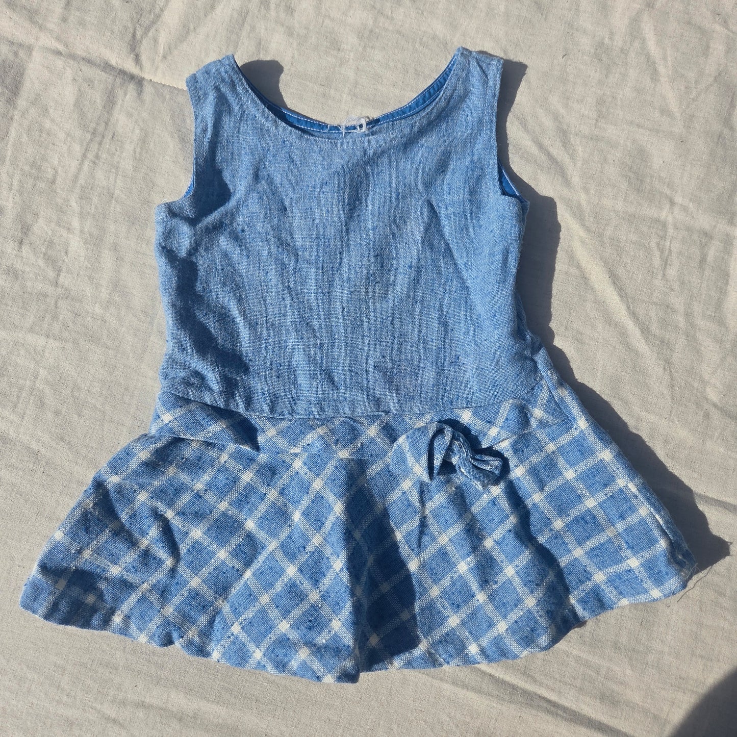 Vintage Blue Peplum Tunic Top 2t/3t