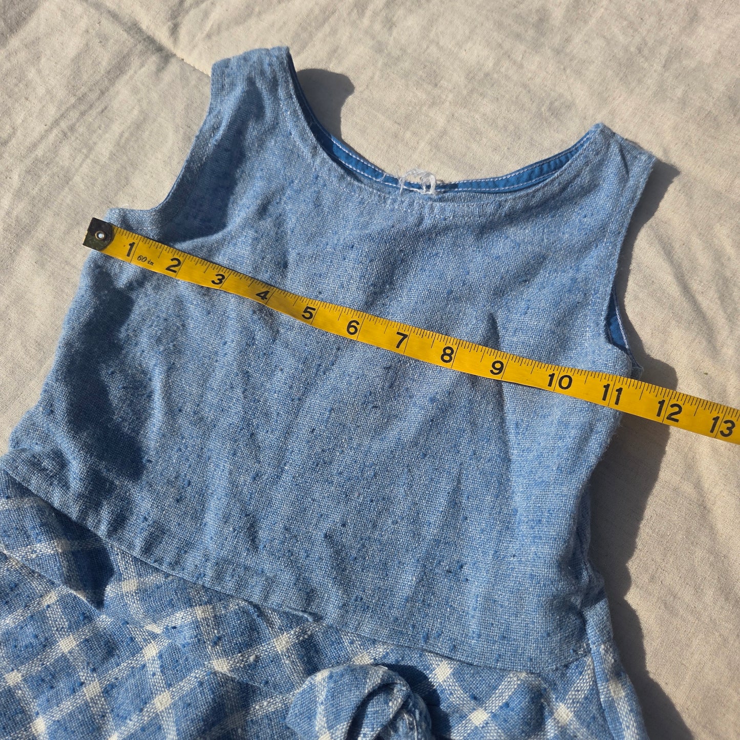 Vintage Blue Peplum Tunic Top 2t/3t