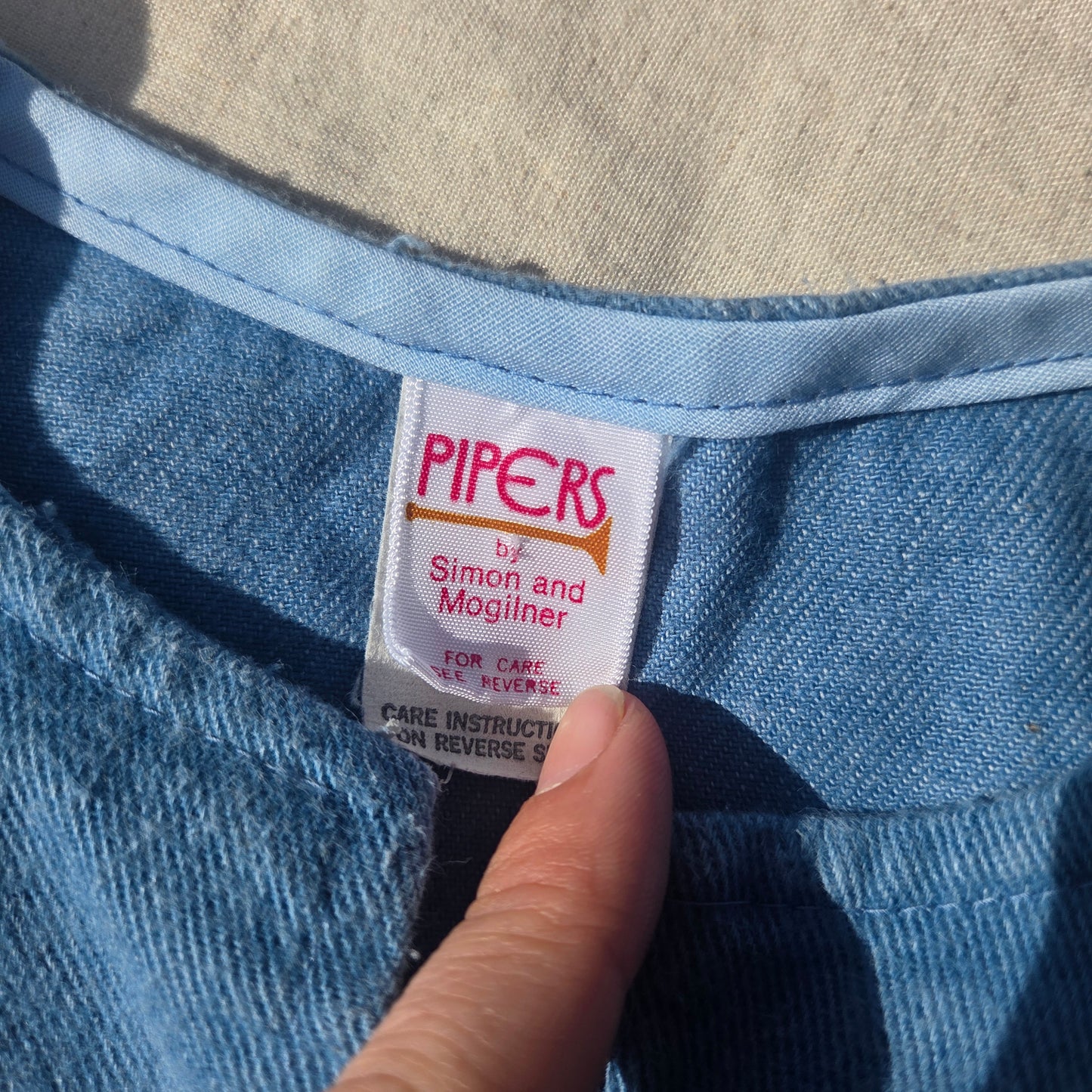 90s Vintage Denim Cropped Shirt 3t/4t