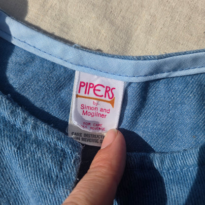 90s Vintage Denim Cropped Shirt 3t/4t