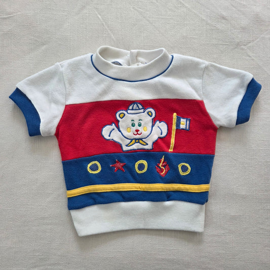 90s Vintage Sailor Bear Shirt 6-9 months