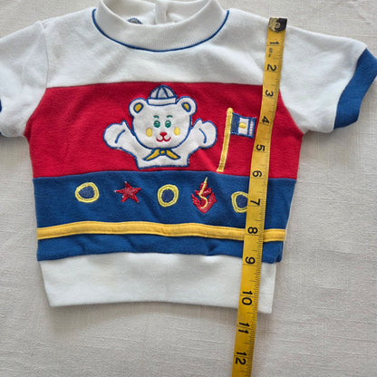 90s Vintage Sailor Bear Shirt 6-9 months