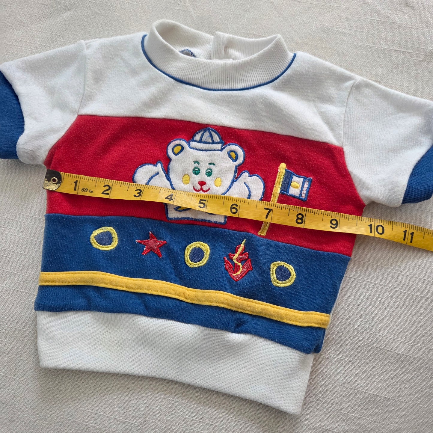 90s Vintage Sailor Bear Shirt 6-9 months