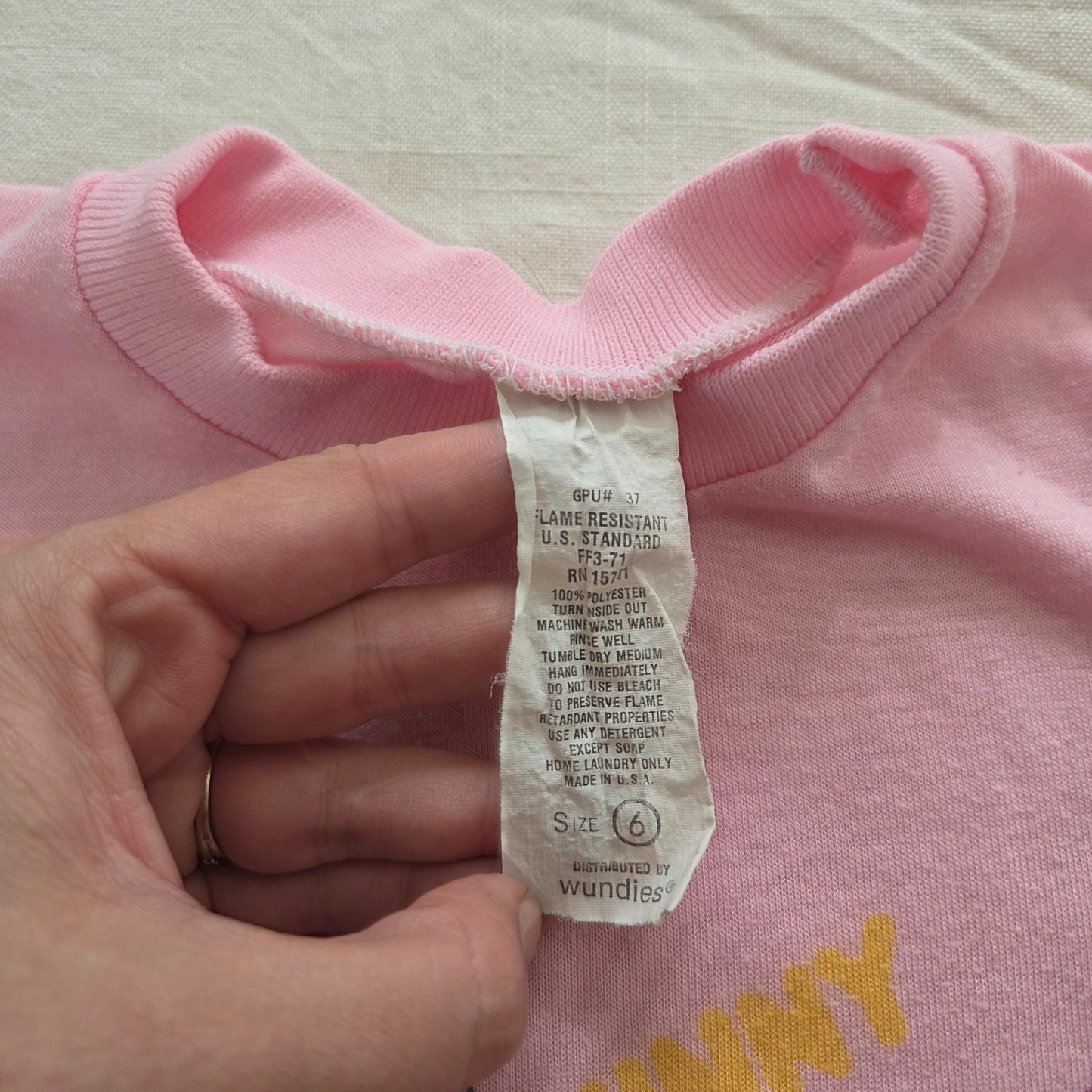 90s Vintage Bunny Pink Nightgown 4t/5t/6