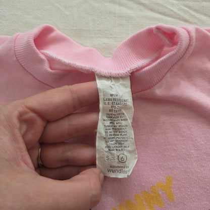 90s Vintage Bunny Pink Nightgown 4t/5t/6