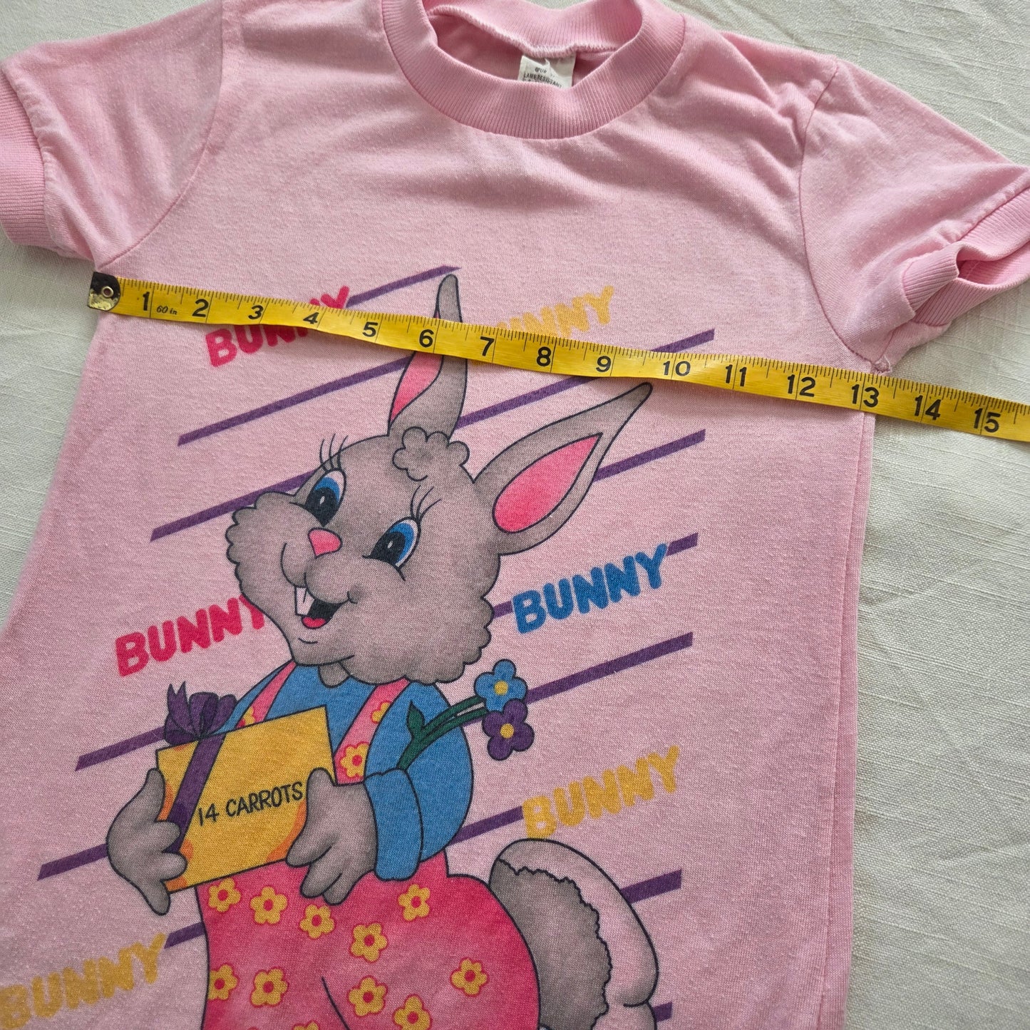 90s Vintage Bunny Pink Nightgown 4t/5t/6