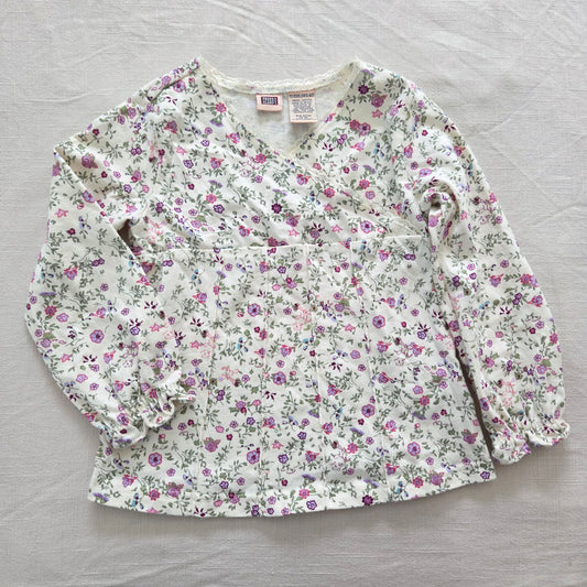 00s Vintage Floral Long Sleeve Top 4t
