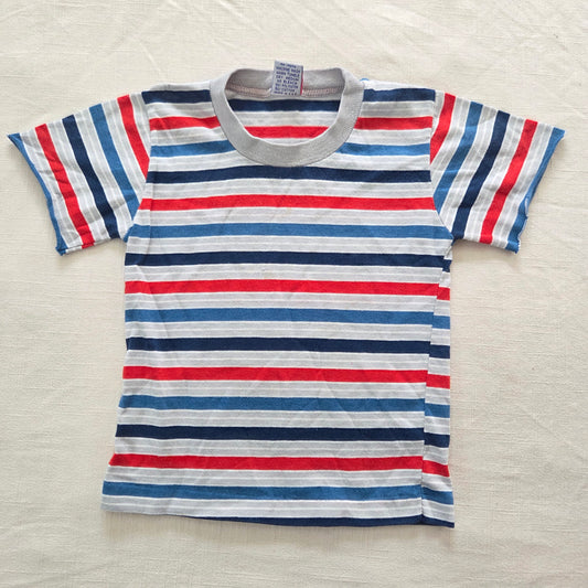 80s Vintage Van Dell Striped Tee 3t *flaw