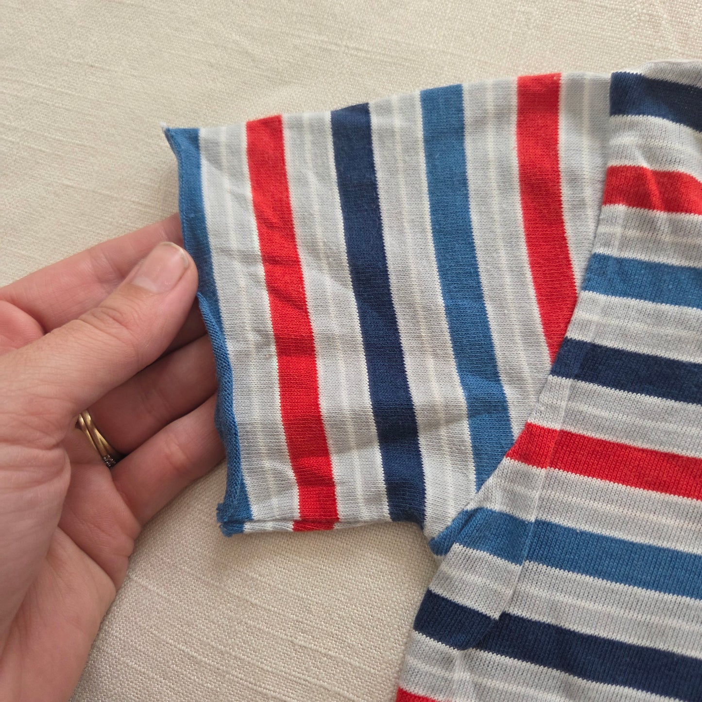 80s Vintage Van Dell Striped Tee 3t *flaw
