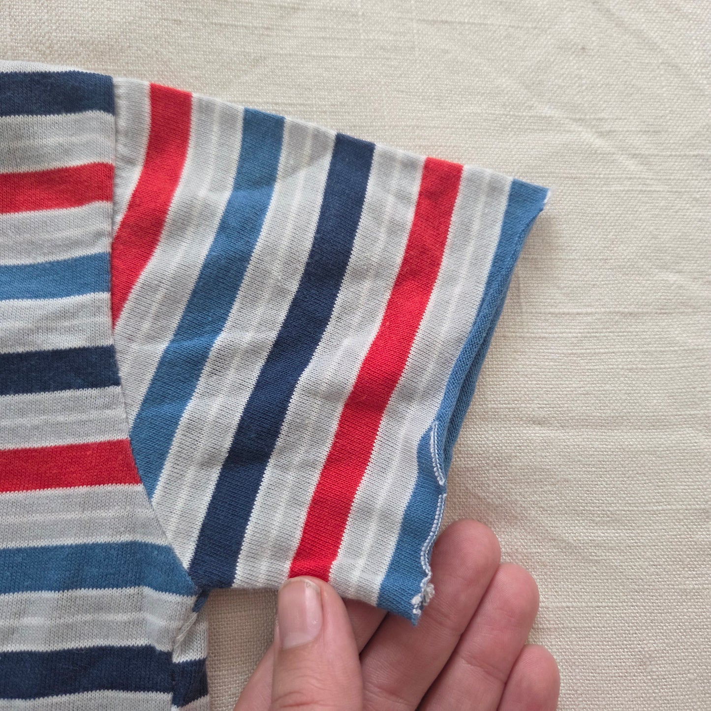 80s Vintage Van Dell Striped Tee 3t *flaw
