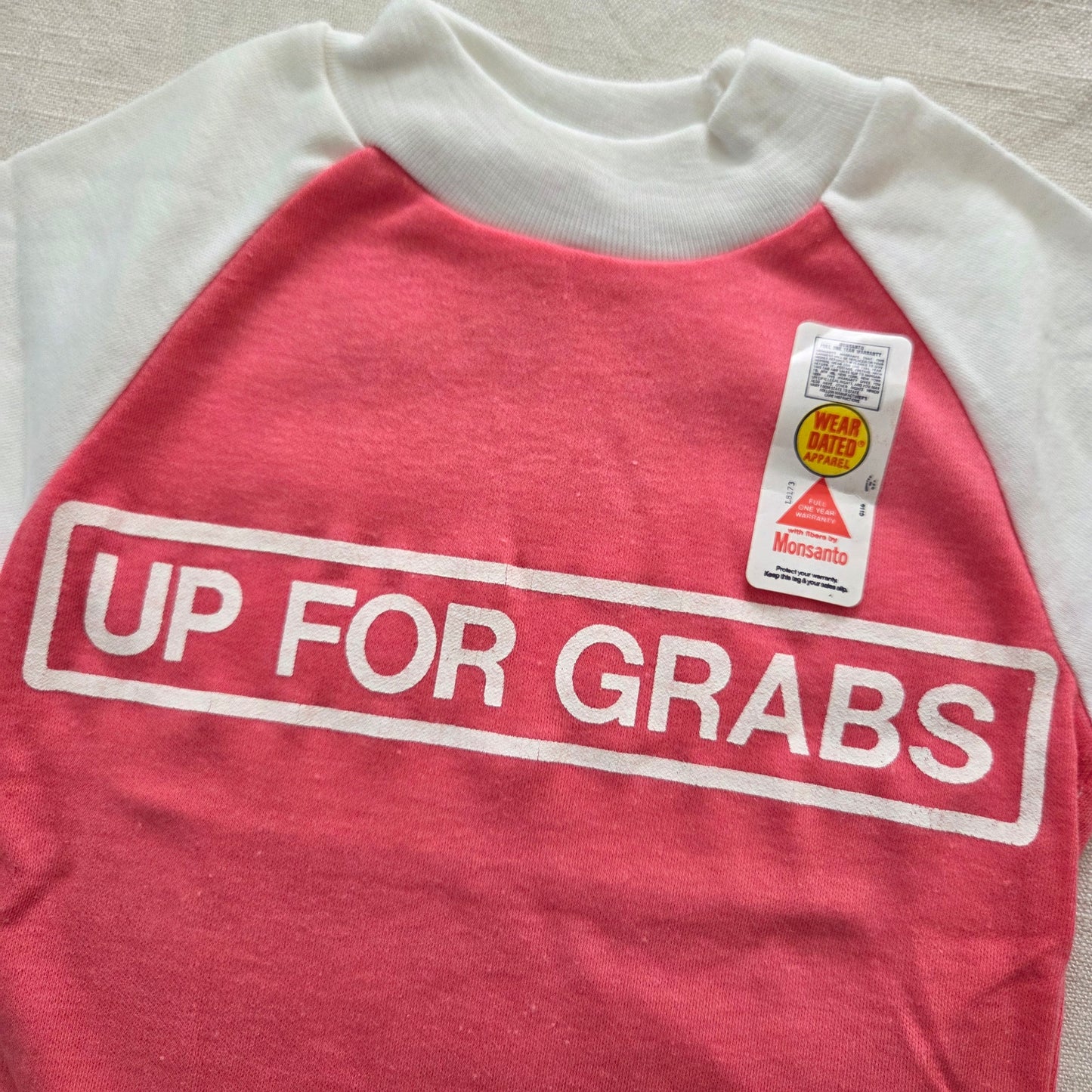 80s Deadstock "Up For Grabs" Tee 12 months