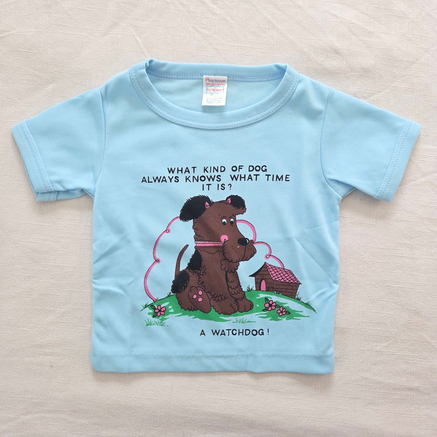 80s Vintage Watchdog Joke Tee 12 months