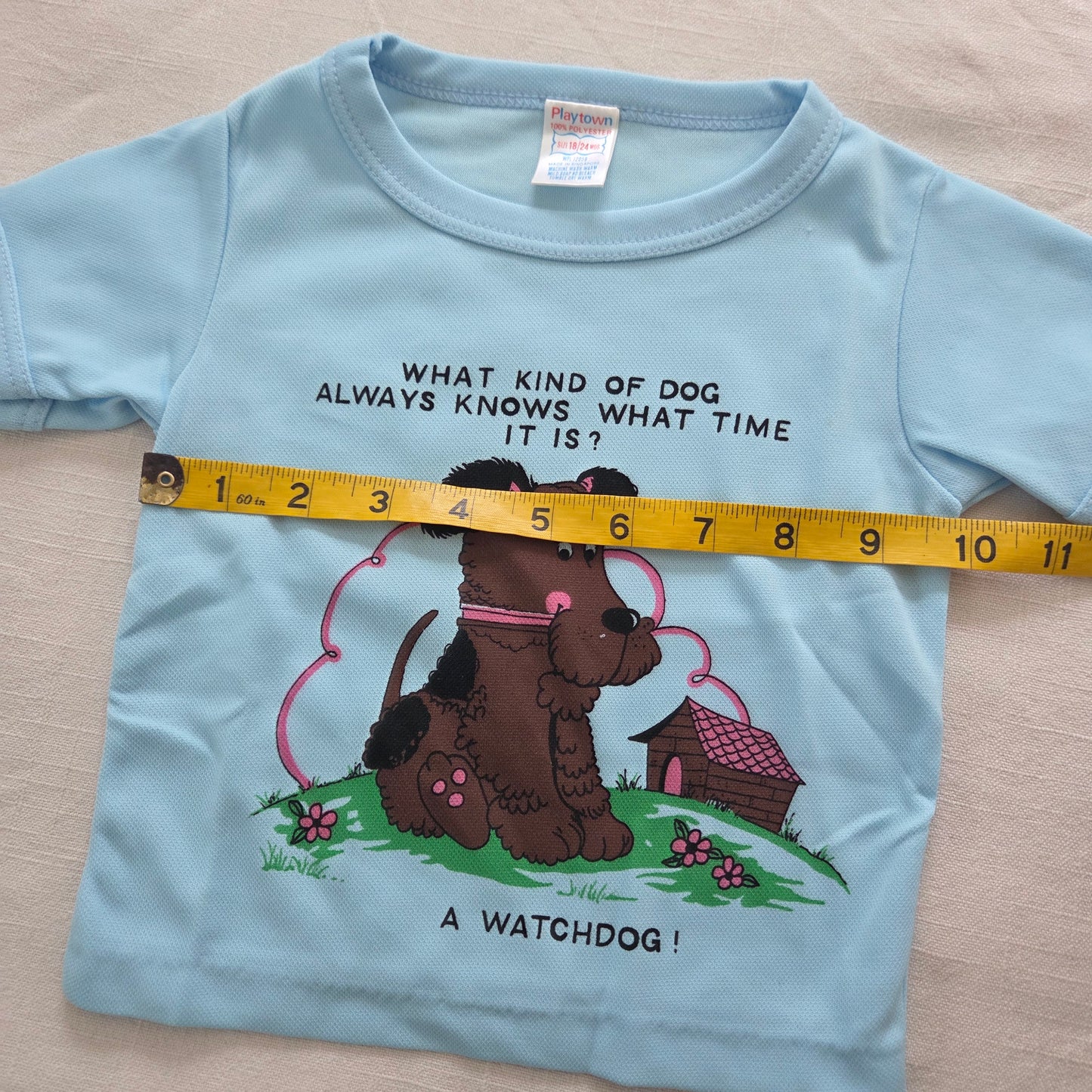 80s Vintage Watchdog Joke Tee 12 months