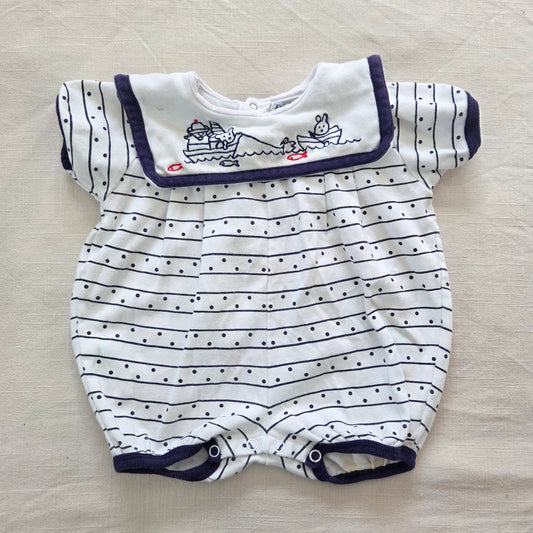 90s Vintage Sailboat Bears Bubble 3-6 months