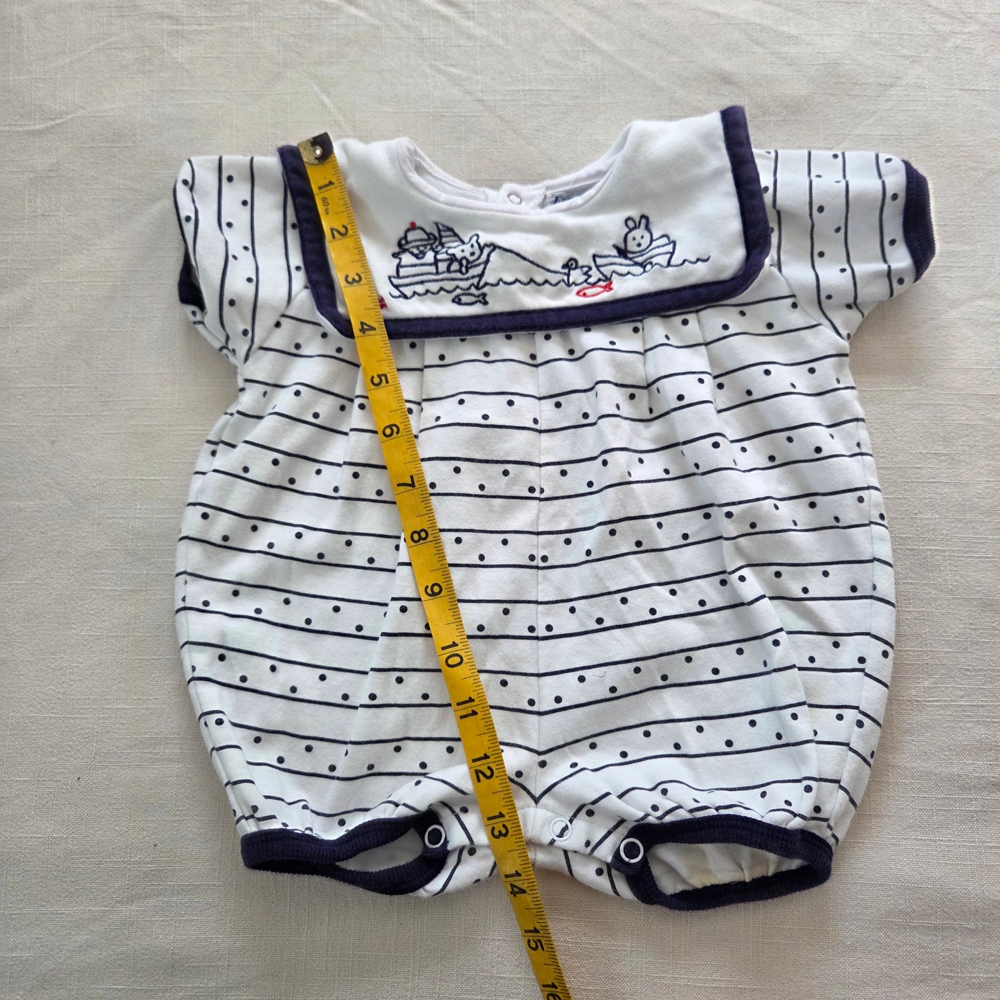 90s Vintage Sailboat Bears Bubble 3-6 months