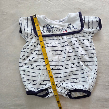 90s Vintage Sailboat Bears Bubble 3-6 months