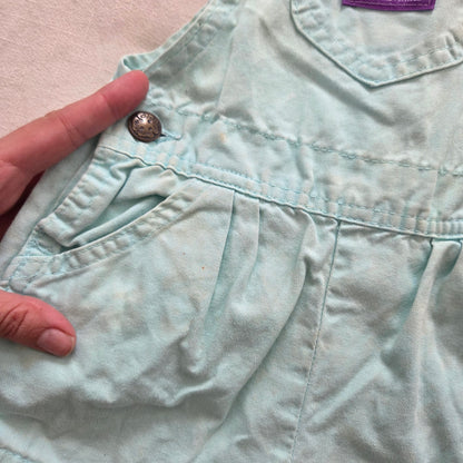 80s Vintage Oshkosh Light Blue Shortalls 12 months