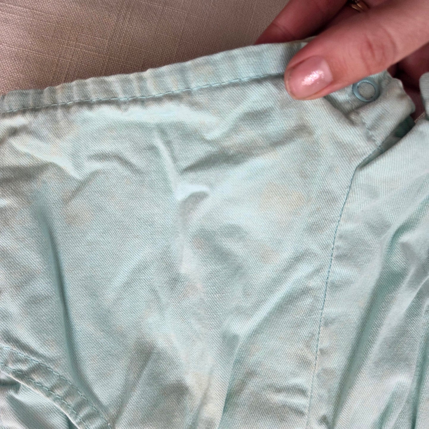 80s Vintage Oshkosh Light Blue Shortalls 12 months