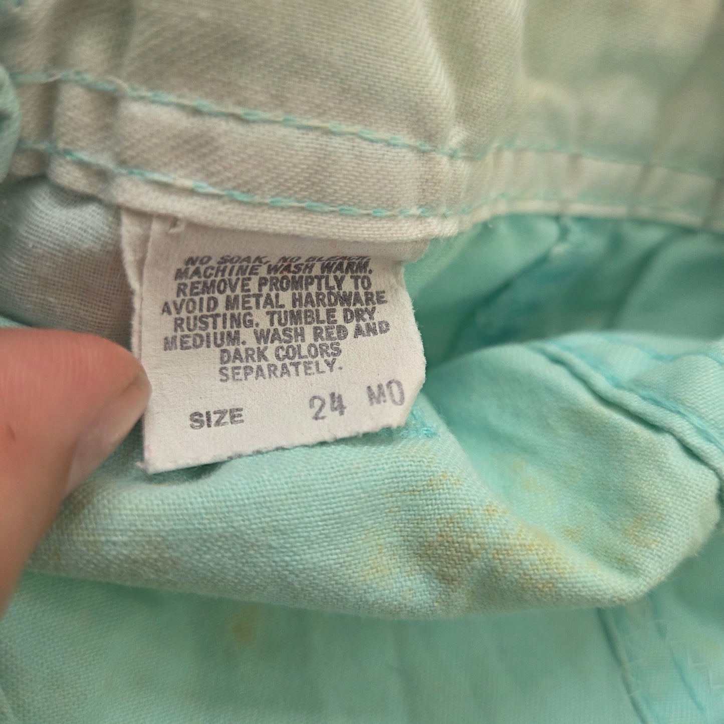80s Vintage Oshkosh Light Blue Shortalls 12 months