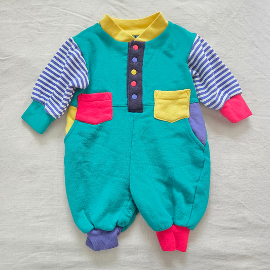 90s Vintage Color Block Bodysuit 0-3 months