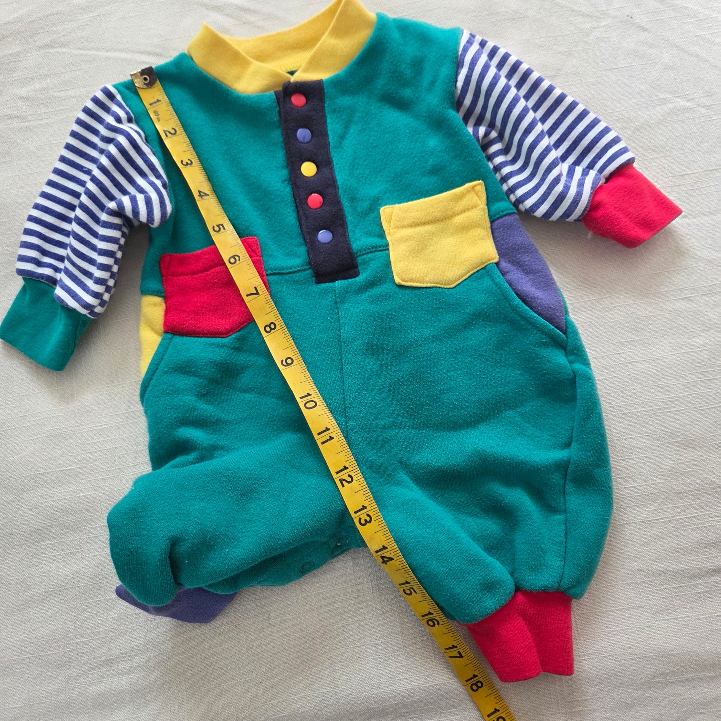 90s Vintage Color Block Bodysuit 0-3 months