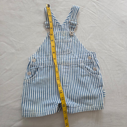 90s Vintage Gap Striped Denim Shortalls 3-6 months