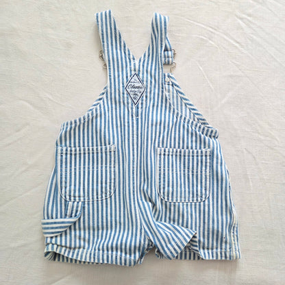 90s Vintage Gap Striped Denim Shortalls 3-6 months