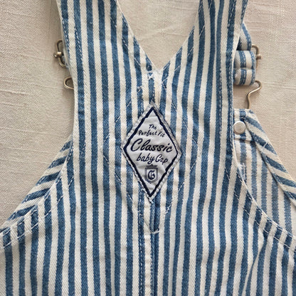 90s Vintage Gap Striped Denim Shortalls 3-6 months