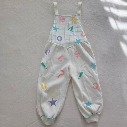 80s/90s Vintage Letters Jogger Overalls 4t