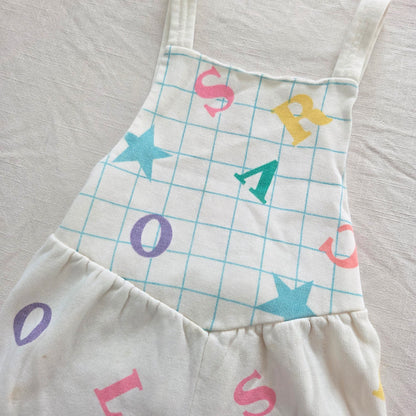 80s/90s Vintage Letters Jogger Overalls 4t