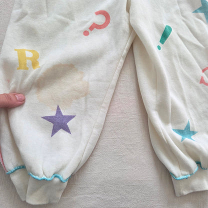 80s/90s Vintage Letters Jogger Overalls 4t