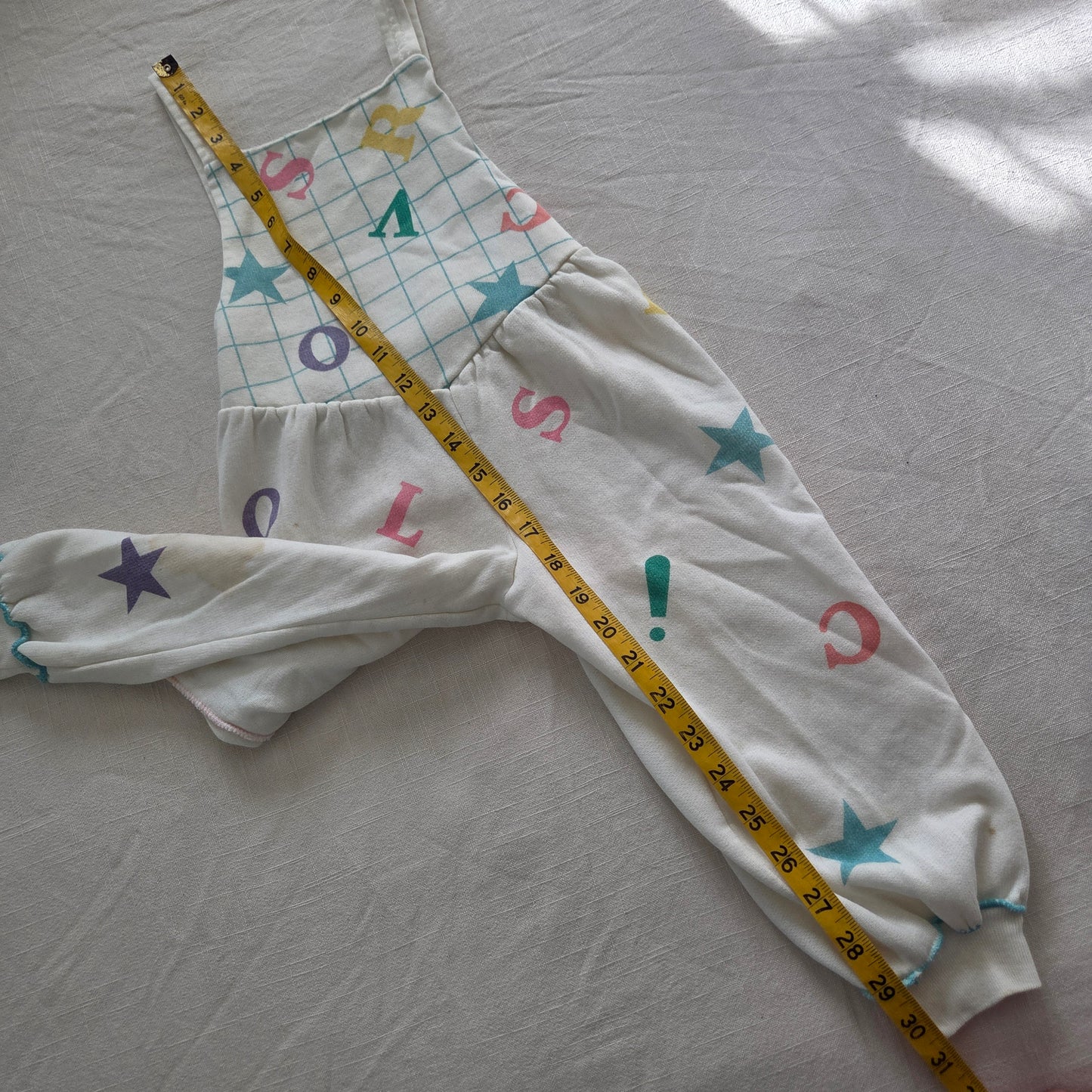 80s/90s Vintage Letters Jogger Overalls 4t