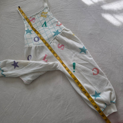 80s/90s Vintage Letters Jogger Overalls 4t