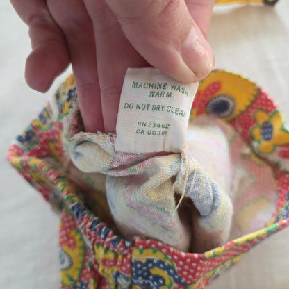 70s Vintage Floral + Cat Shorts 5t