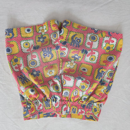 70s Vintage Floral + Cat Shorts 5t