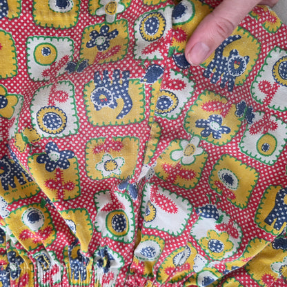 70s Vintage Floral + Cat Shorts 5t