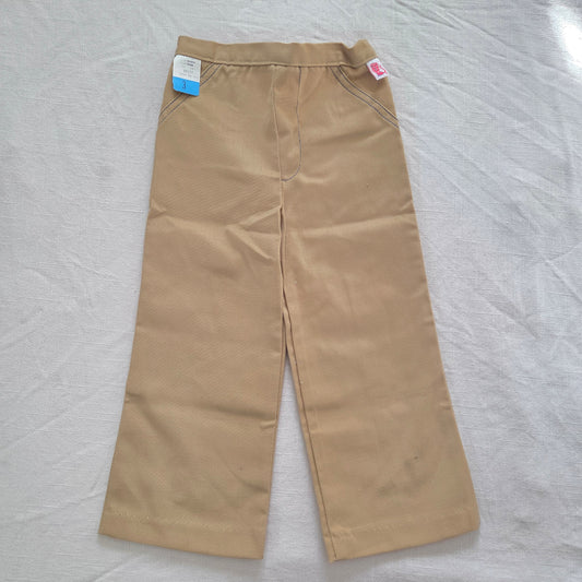 80s Vintage Deadstock Tan Pants 3t