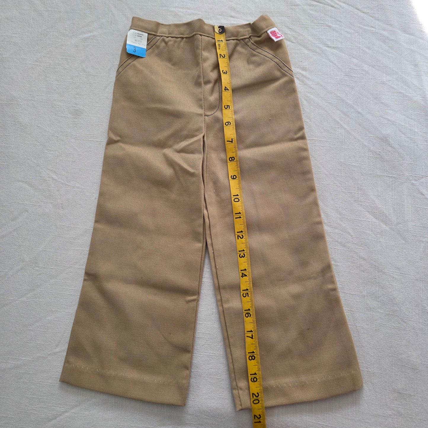 80s Vintage Deadstock Tan Pants 3t